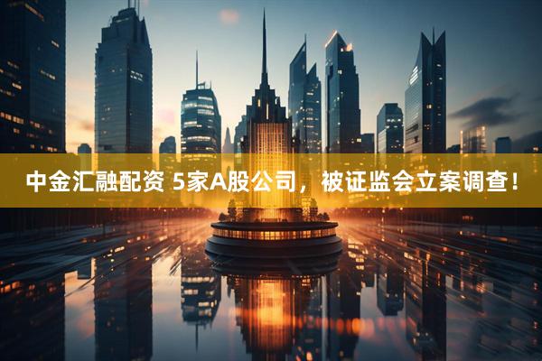 中金汇融配资 5家A股公司，被证监会立案调查！